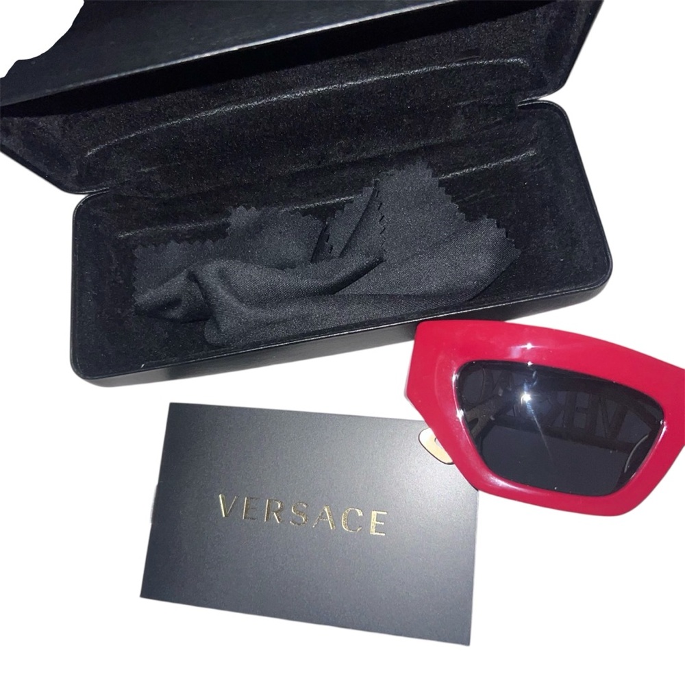 Versace Red Sunglasses VE4432U – Bold Designer Shades - Picture 3 of 16
